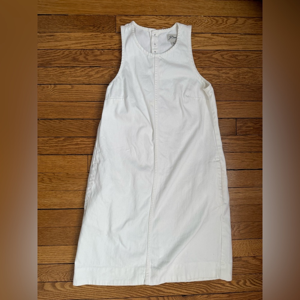 J Crew White Sleeveless Shift Dress - Size 0